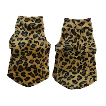 Leopard Print Winter Clothes for Sphynx Cats-My Little Pet