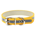 Reflective Leather Dog Collar for Enhanced Safety-My Little Pet