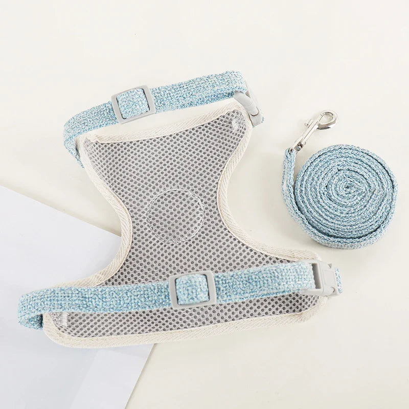 Cute Pet Vest Harness with Leash – Adjustable Breathable Chest Harness for Small Pets - My Little Pet