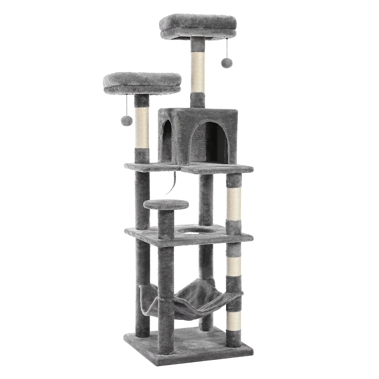 Multi-Level Cat Tree with Scratching Posts and Condos-My Little Pet