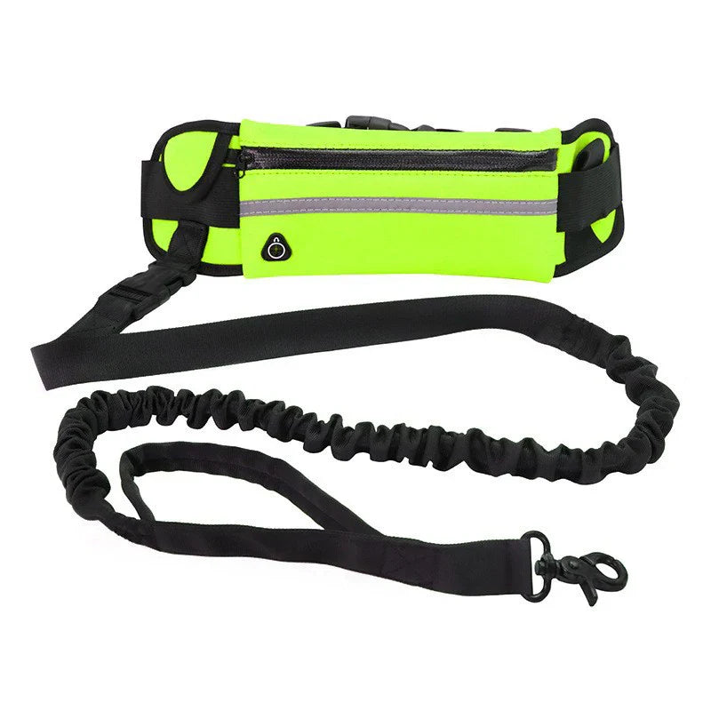 Hands Free Dog Leash for Running & Walking – Reflective Leash with Waist Bag - My Little Pet