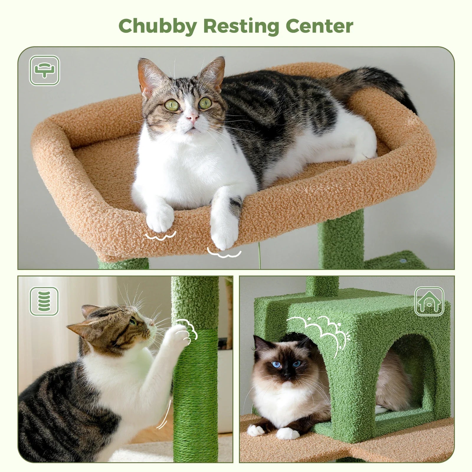 Multi-Level Cat Tree with Condo and Scratching Posts-My Little Pet