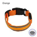 Reflective LED Dog Collar - USB Rechargeable and Button Battery Options-My Little Pet