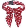 Festive Snowflake Bow Collar for Dogs and Cats-My Little Pet