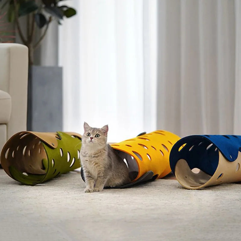 Modular Felt Cat Tunnel - Versatile Play System-My Little Pet