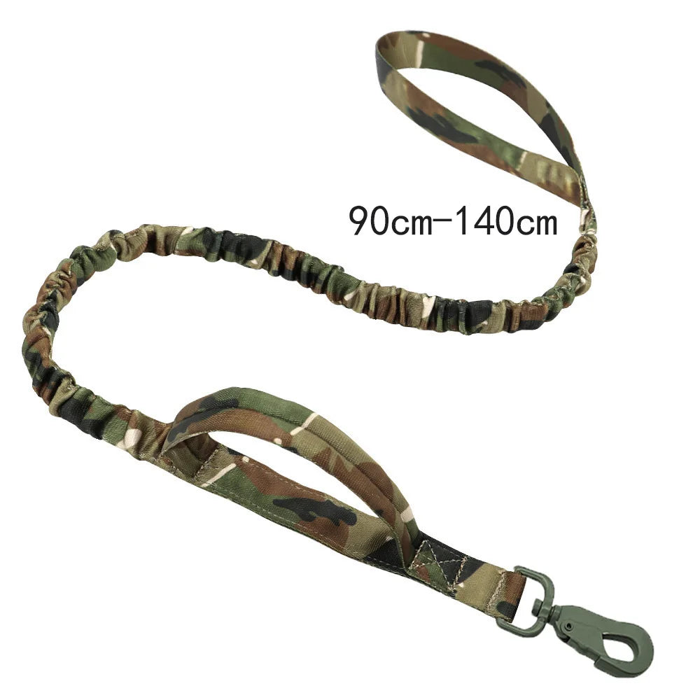 Adjustable Tactical Dog Collar with Matching Leash Set - Durable Nylon for Training and Walking-My Little Pet