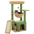 Indoor Cat Tree with Hammock, Condo, and Scratching Posts-My Little Pet