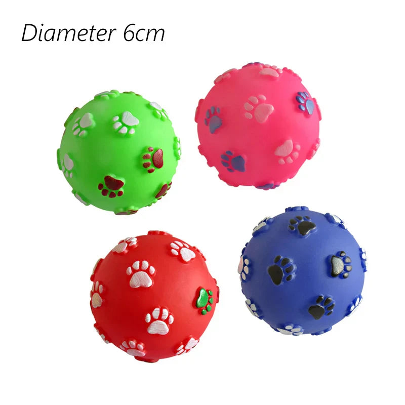 Interactive Squeaky Rubber Ball for Small Dogs-My Little Pet