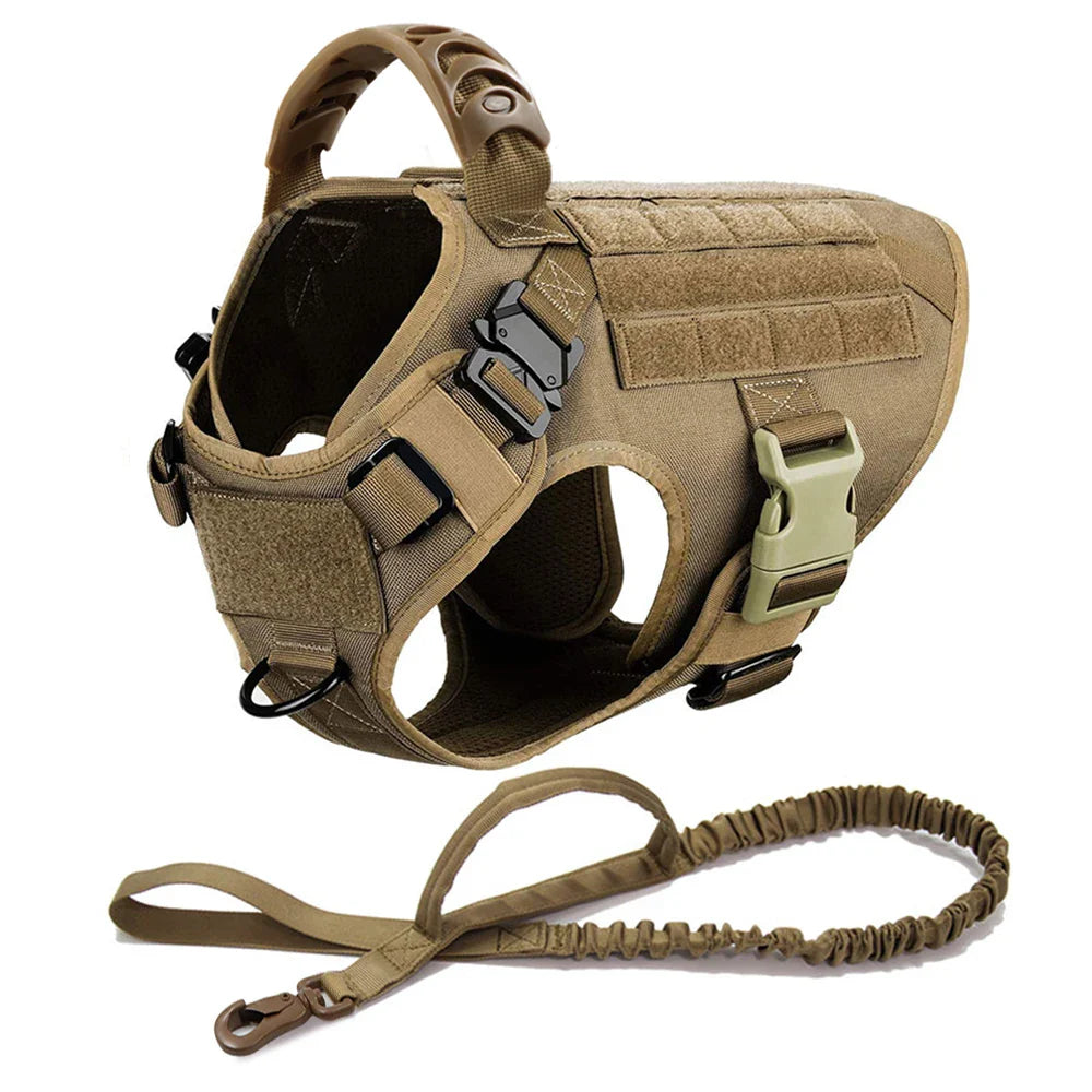 Tactical Dog Harness and Leash Set for All Dog Sizes-My Little Pet