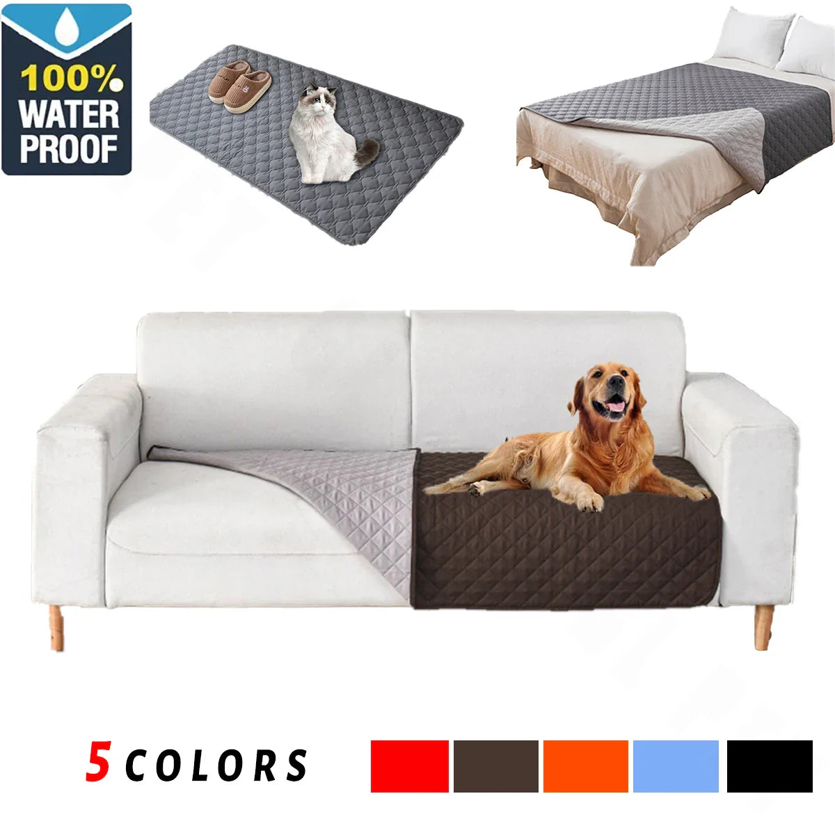 Waterproof Pet Blanket & Sofa Protector - Versatile Cover for Dogs and Furniture-My Little Pet