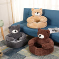 Cozy Semi-Enclosed Bear-Shaped Pet Bed for Dogs and Cats-My Little Pet