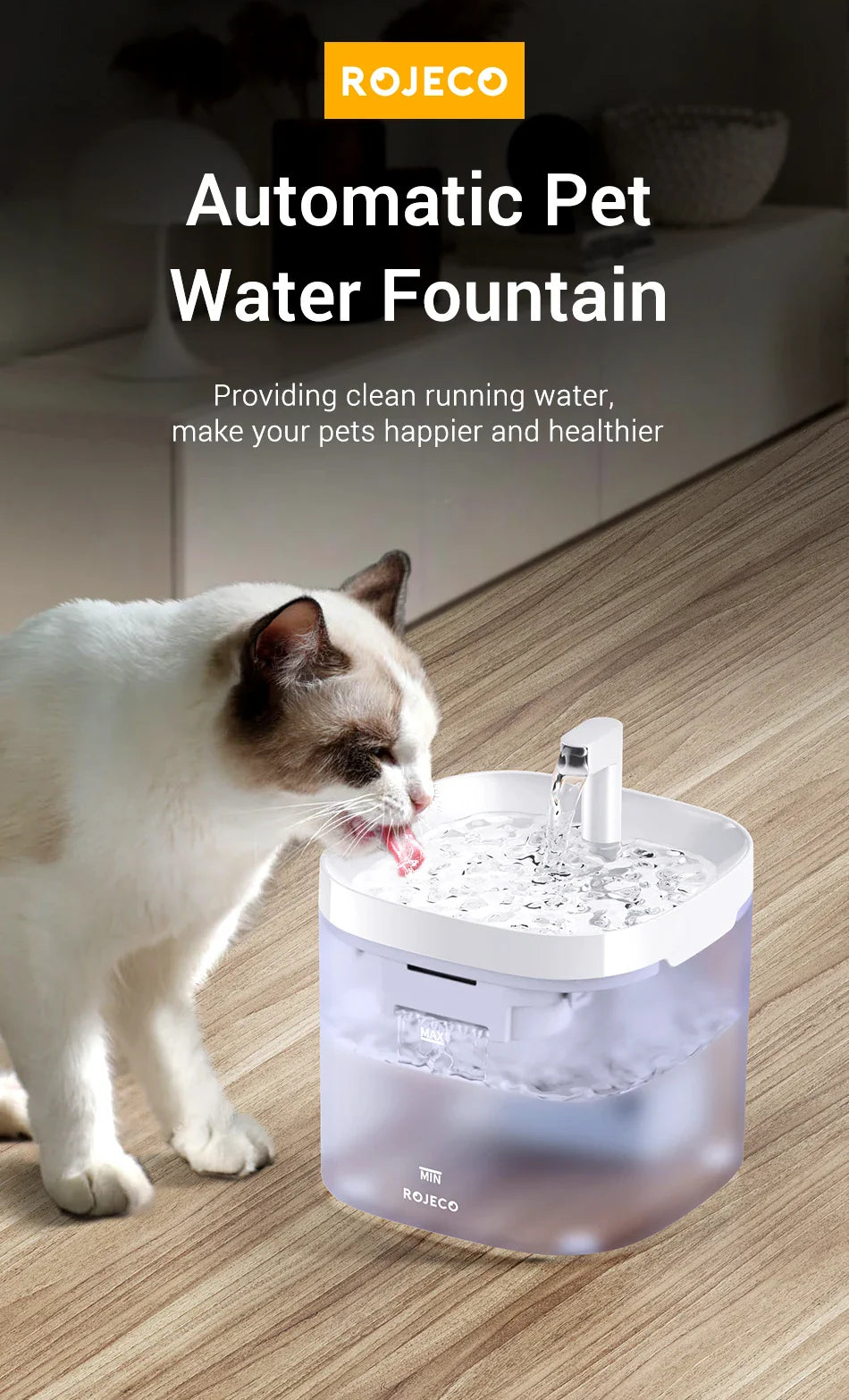 Transparent Automatic Water Fountain for Pets-My Little Pet