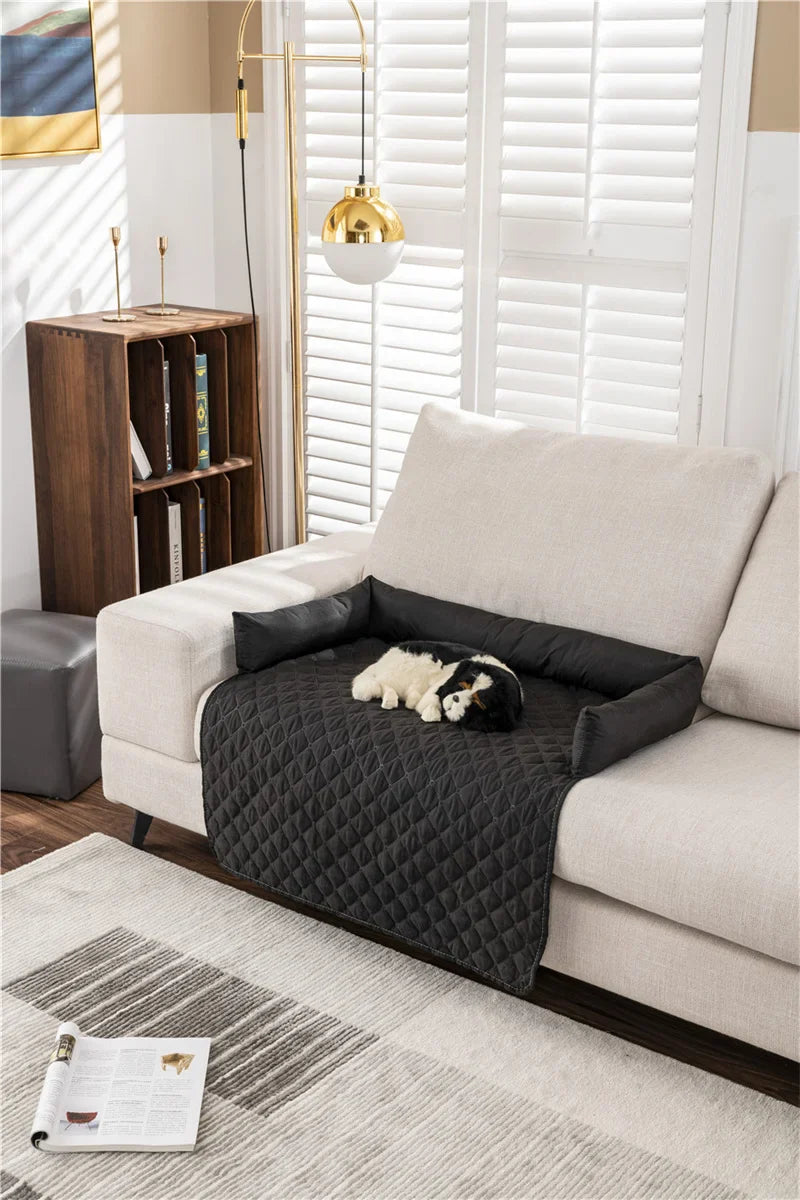 Waterproof Dog Sofa Cover with Neck Pillow and Calming Cat Nest-My Little Pet