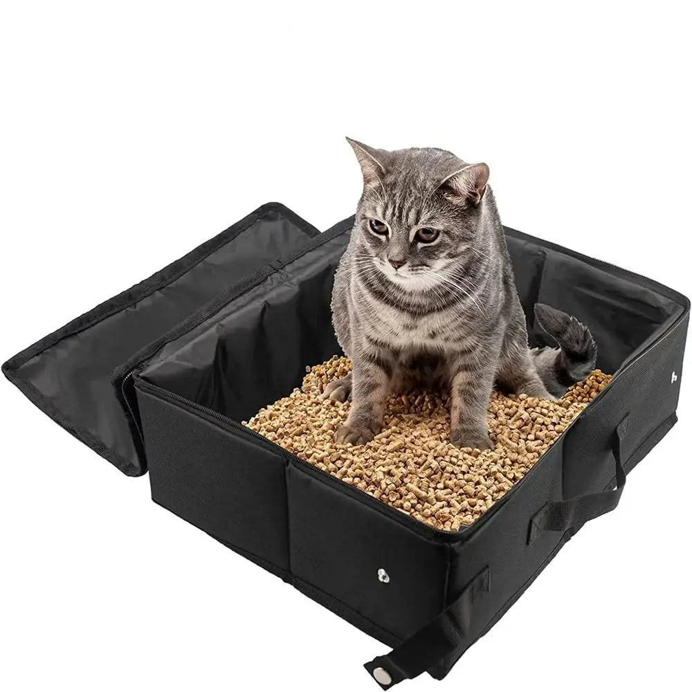 Portable Foldable Cat Litter Box for Travel and Outdoor Use-My Little Pet