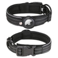 Waterproof Leather Dog Collar with Airtag Holder-My Little Pet