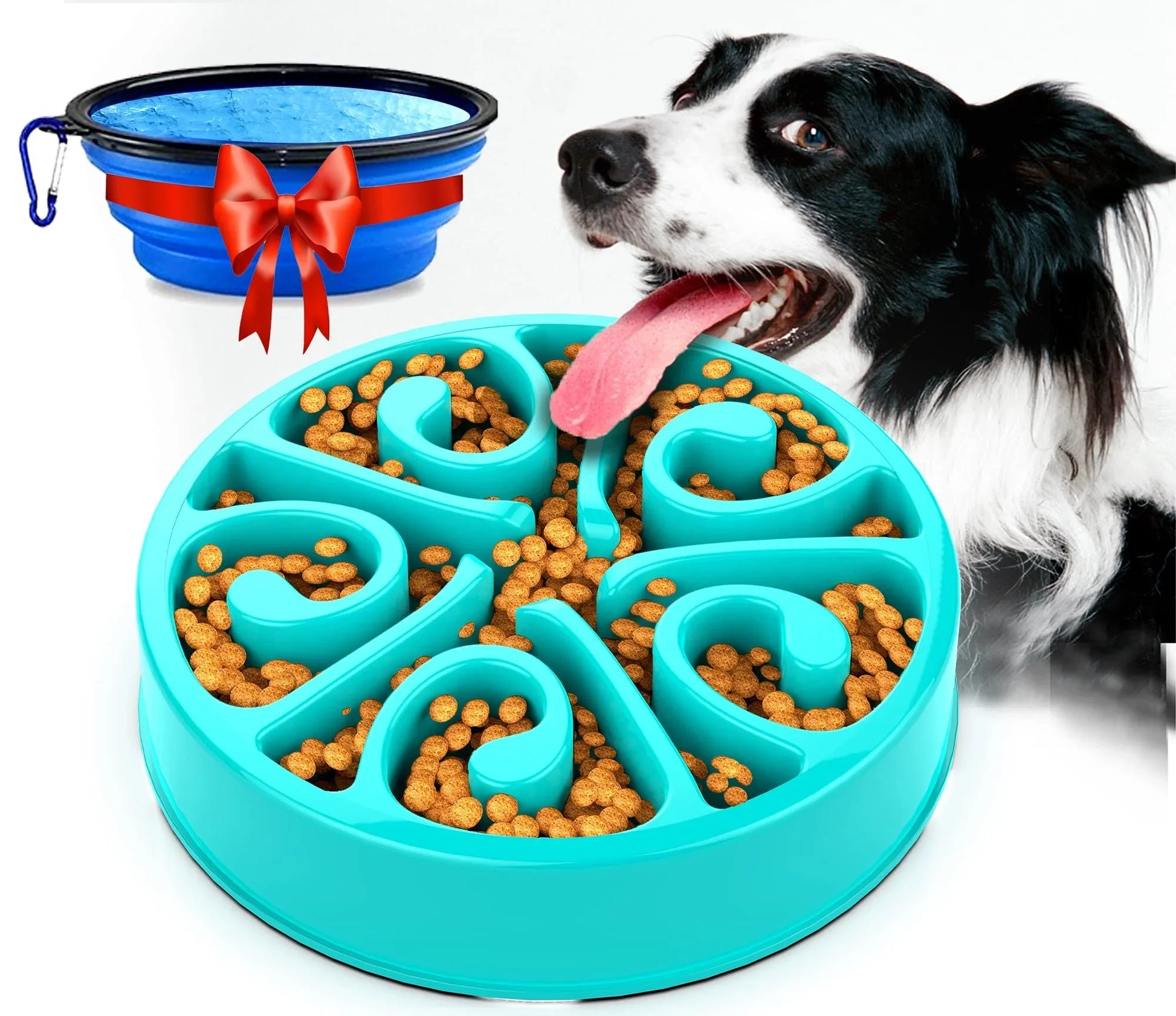 Eco-Friendly Slow Feeder Dog Bowl in Multiple Colors-My Little Pet