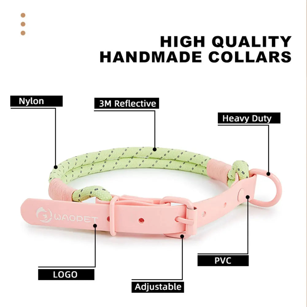 Stylish Waterproof Dog Collar - Cute Candy Collar with Reflective Nylon-My Little Pet