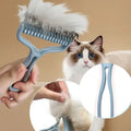 Double-Sided Pet Grooming Brush - Stainless Steel Knot Cutter & Hair Removal Comb-My Little Pet