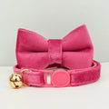 Velvet Cat Collar with Adjustable Safety and Bell-My Little Pet