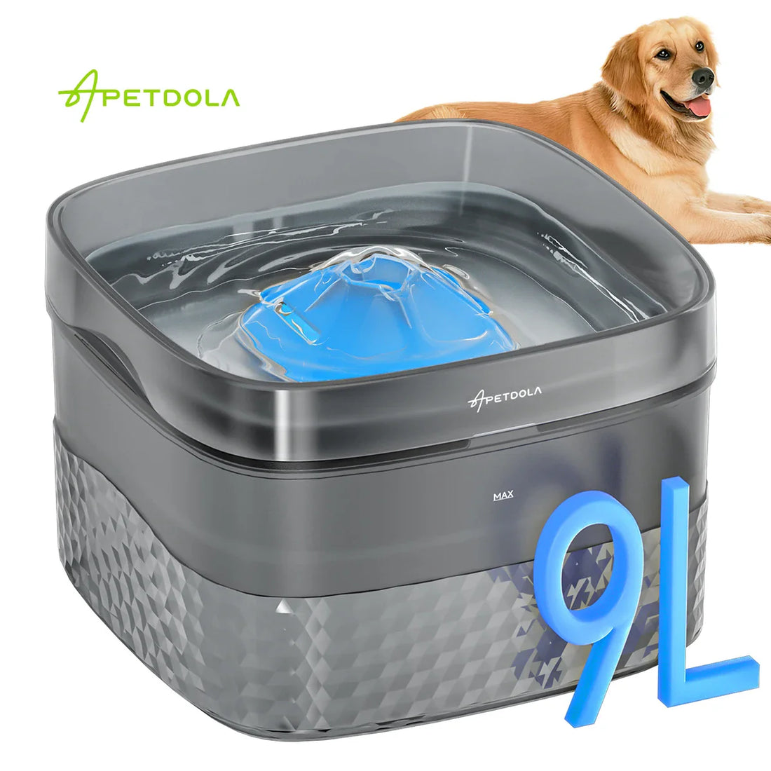 APETDOLA Large Capacity Pet Water Fountain - Ultra-Quiet Pump, Ideal for Multi-Pet Households-My Little Pet