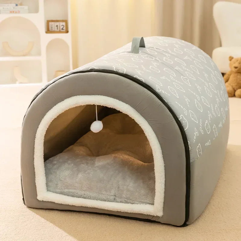 Winter Dog Kennel Warm Dog House Mat – Detachable and Washable Dog Bed Nest-My Little Pet