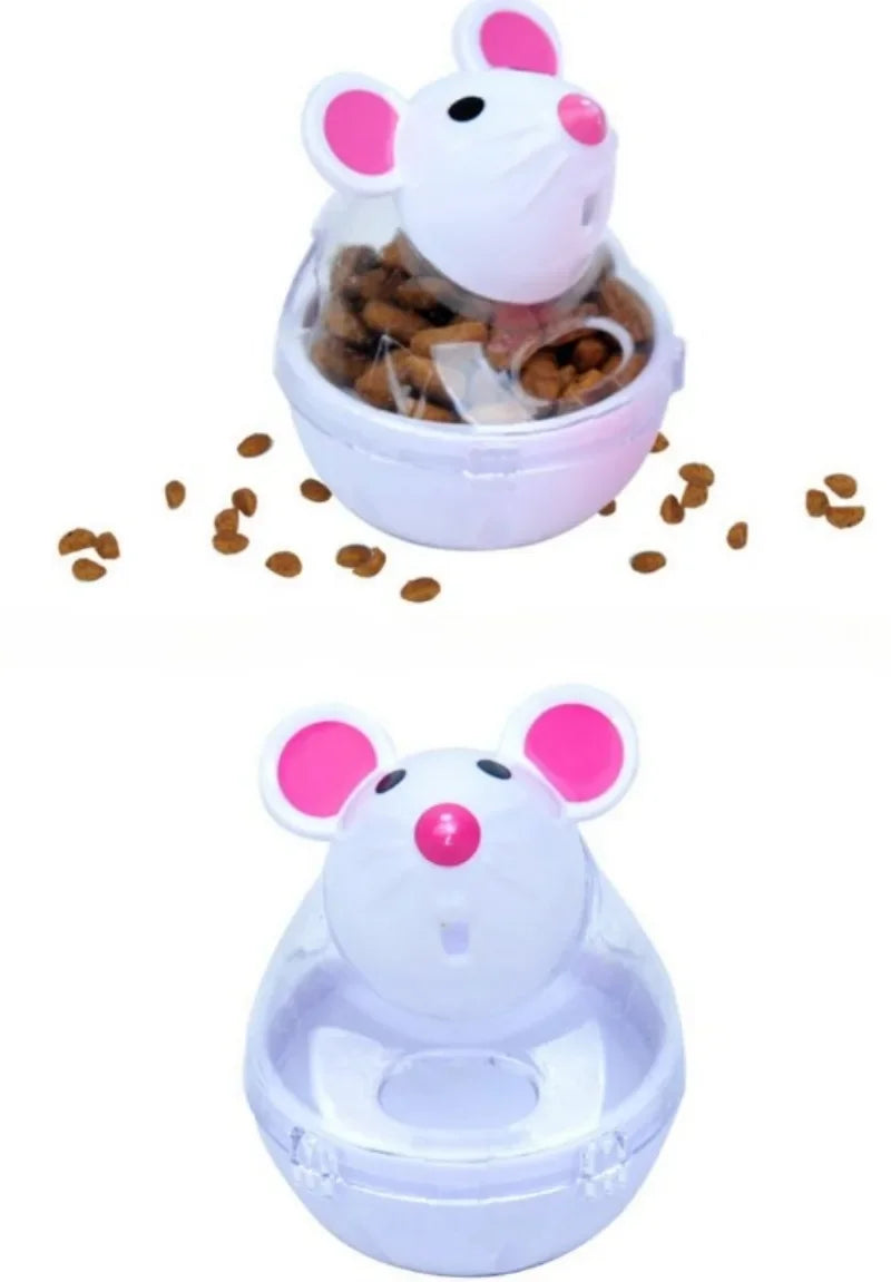 Interactive Mouse Tumbler Cat Toy with Food Dispenser-My Little Pet