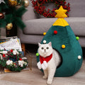 Cozy Christmas Themed Pet Bed for Cats and Dogs-My Little Pet