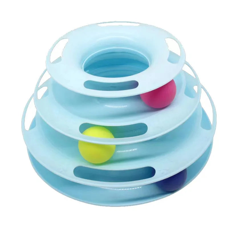 4 Level Cat Toy Tower – Interactive Roller Ball Puzzle-My Little Pet