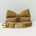 Velvet Cat Collar with Adjustable Safety and Bell-My Little Pet