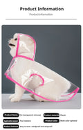 Transparent Raincoat for Dogs - Durable, Windproof, and Waterproof-My Little Pet