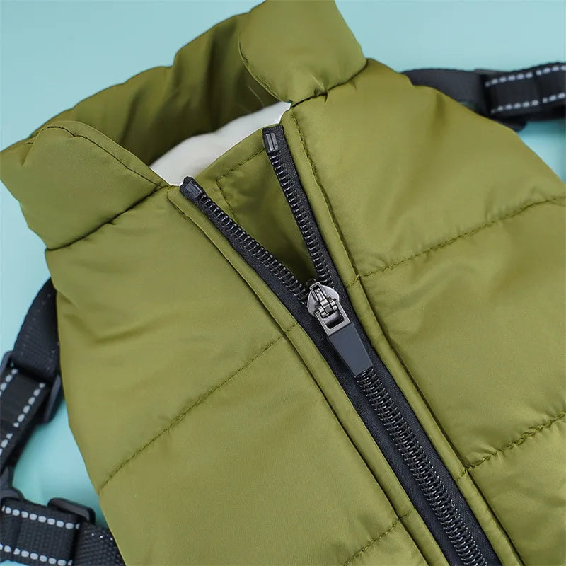 Waterproof Winter Dog Jacket with Built-in Harness-My Little Pet