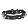 Leather Spiked Dog & Cat Collar - Stylish Studded Neck Strap for Pets-My Little Pet