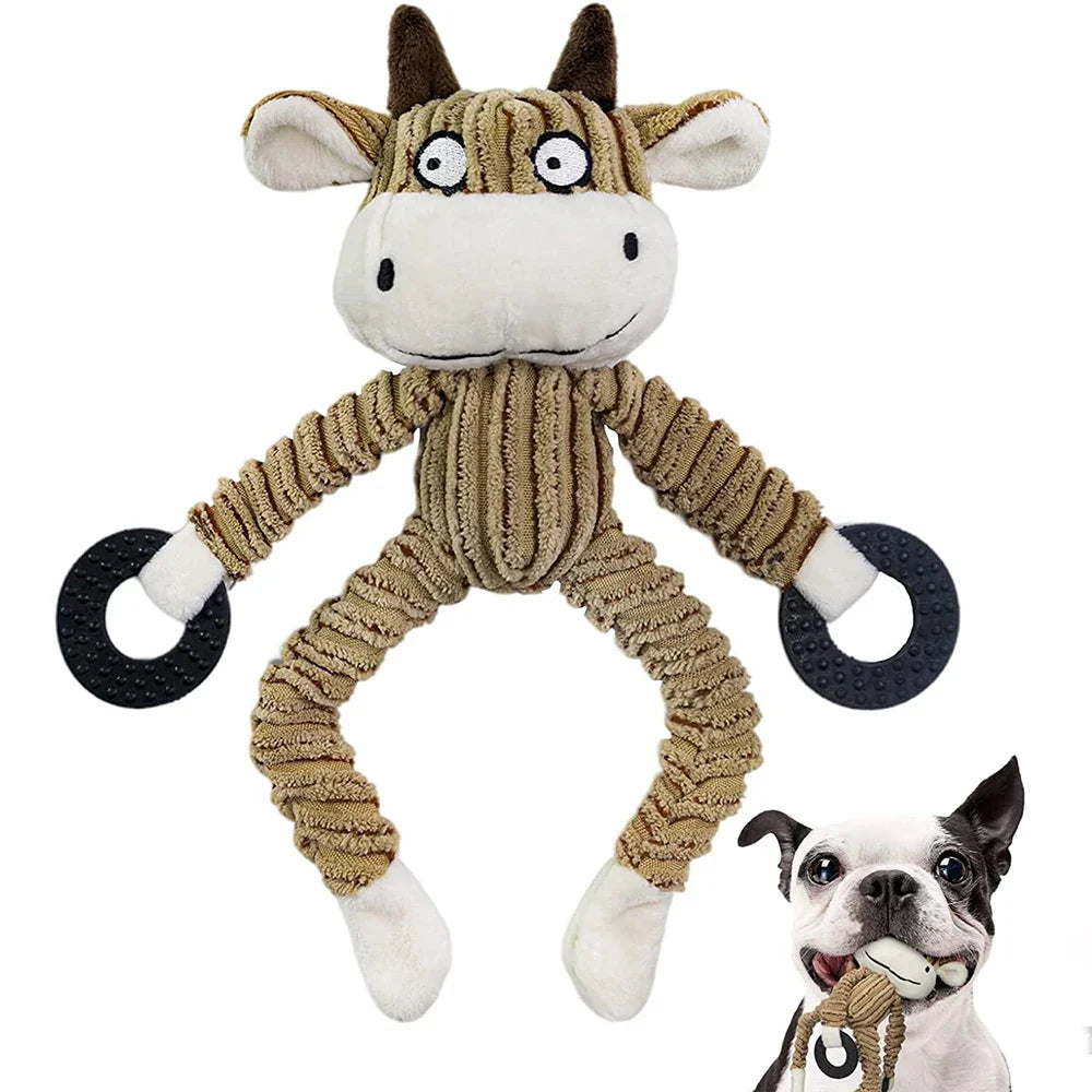 Interactive Plush Monkey Chew Toy for Small Dogs-My Little Pet