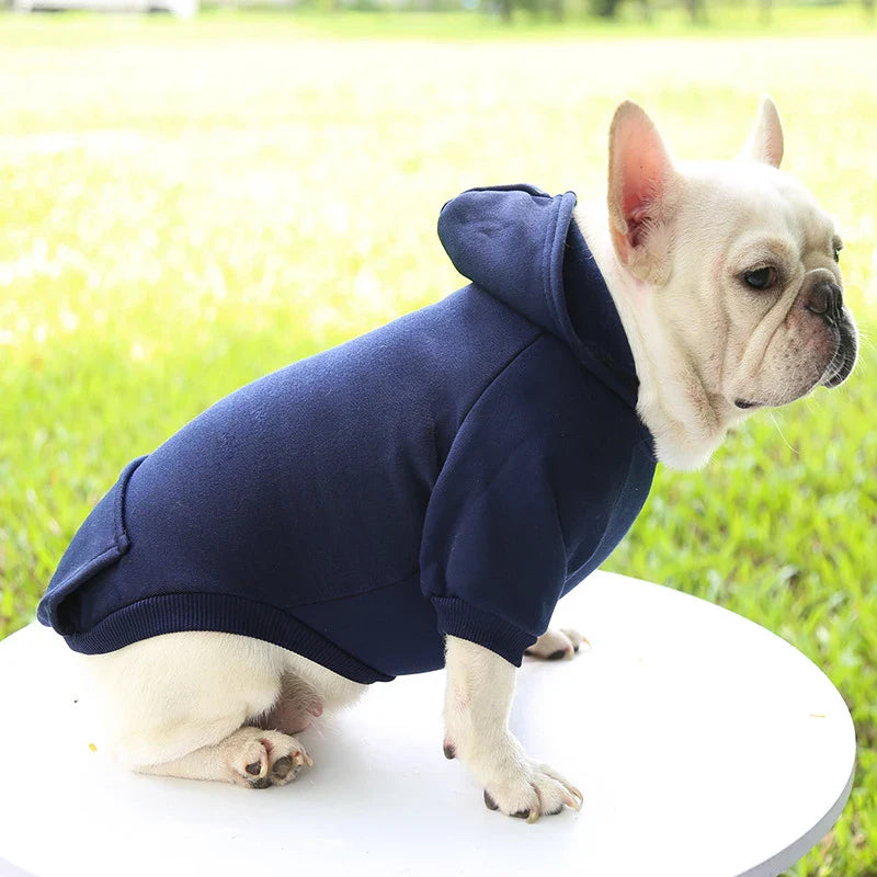 Stylish Dog Hoodie for Autumn and Winter - Warm Polyester Sweater for Small Pets-My Little Pet