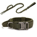 Reflective Nylon Dog Collar and Leash Set for Large Dogs - Tactical Training Gear-My Little Pet