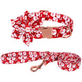 Personalized Christmas Dog Collar with Bow - Red Santa Design for All Sizes-My Little Pet