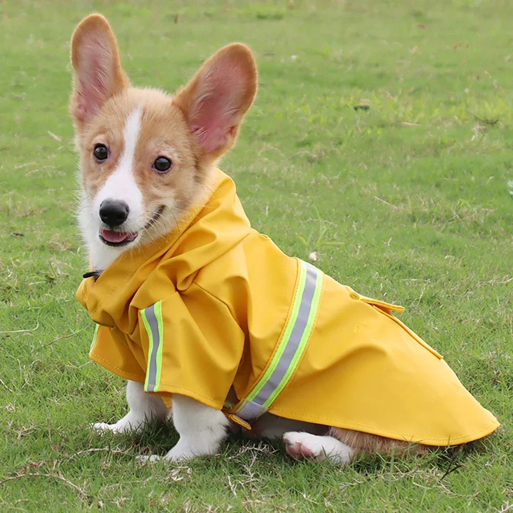 Waterproof Reflective Raincoat for Large Dogs-My Little Pet