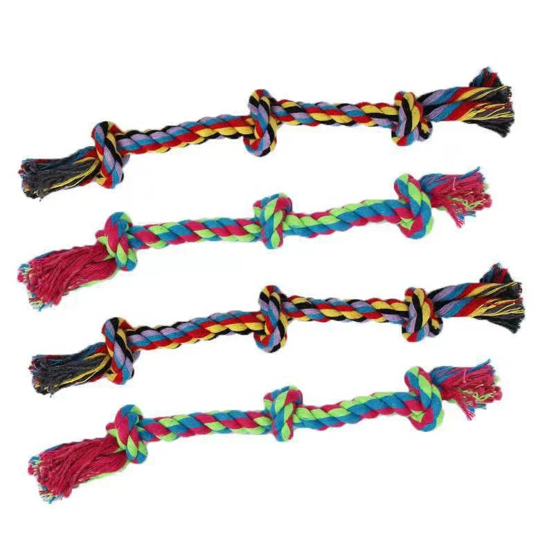 Set of Durable Rope Toys for Dogs – Chew and Tug Play (Carrot & Knotted Designs)-My Little Pet