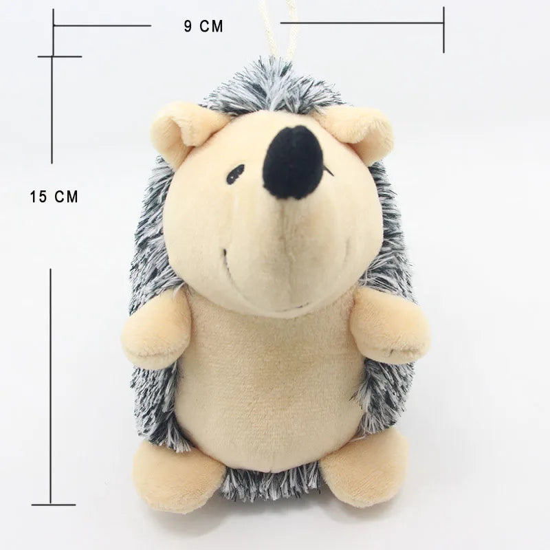 Interactive Hedgehog Plush Dog Toy with Squeaker-My Little Pet