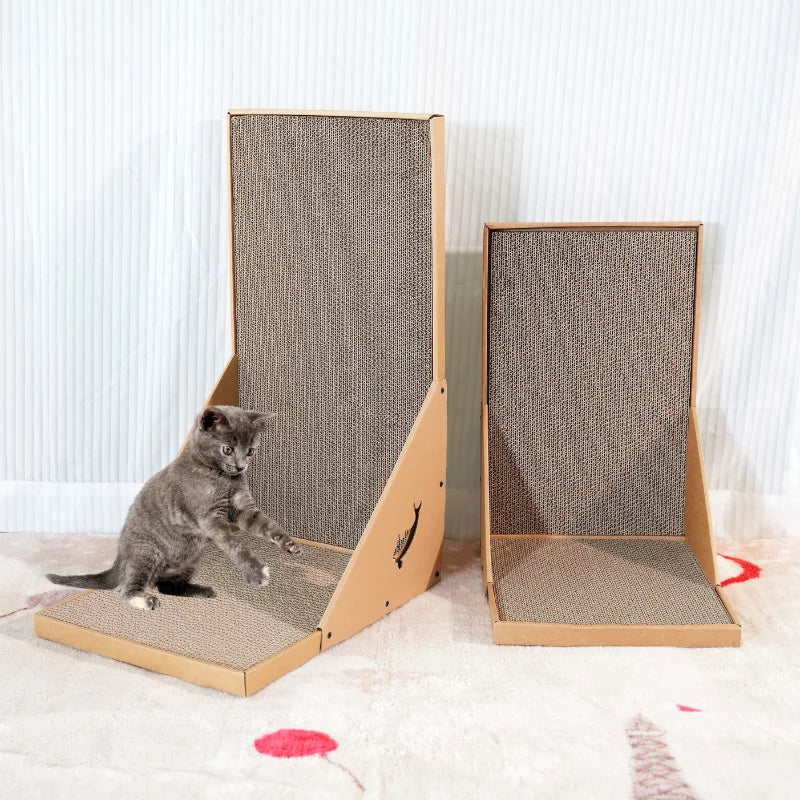 L-Shaped Vertical Cat Scratching Post for Indoor Cats-My Little Pet