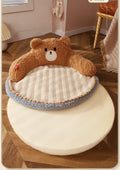 Plush Bear-Shaped Pet Bed - Cozy Cushion for Cats and Dogs-My Little Pet