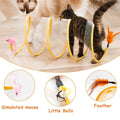 Interactive Cat Tunnel with Toys - Collapsible Play Tube for Kittens-My Little Pet