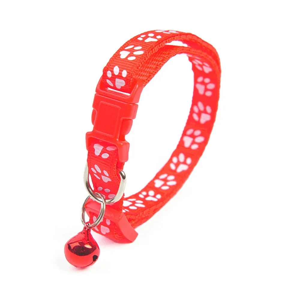 Adjustable Reflective Pet Collar with Bell for Puppies and Kittens-My Little Pet