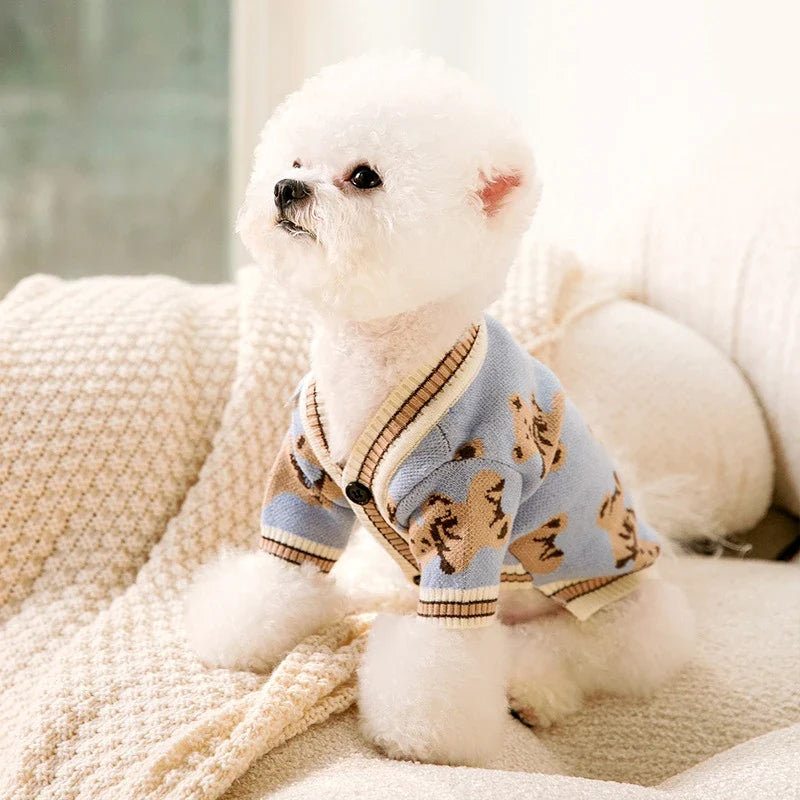 Luxury Striped Sweater for Small Pets - Chihuahua, Bichon Frise, and Cats-My Little Pet