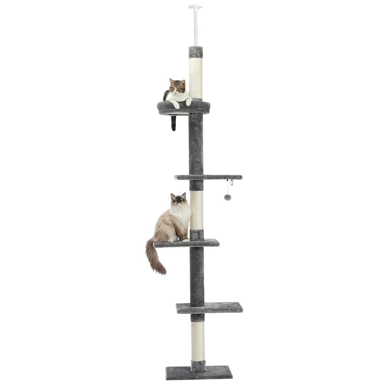 Floor-to-Ceiling Cat Tree - 228-274cm Tall Cat Climbing Tower-My Little Pet