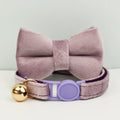 Velvet Cat Collar with Adjustable Safety and Bell-My Little Pet