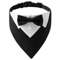 Elegant Adjustable Dog Tuxedo Collar with Bow Tie for Special Occasions-My Little Pet