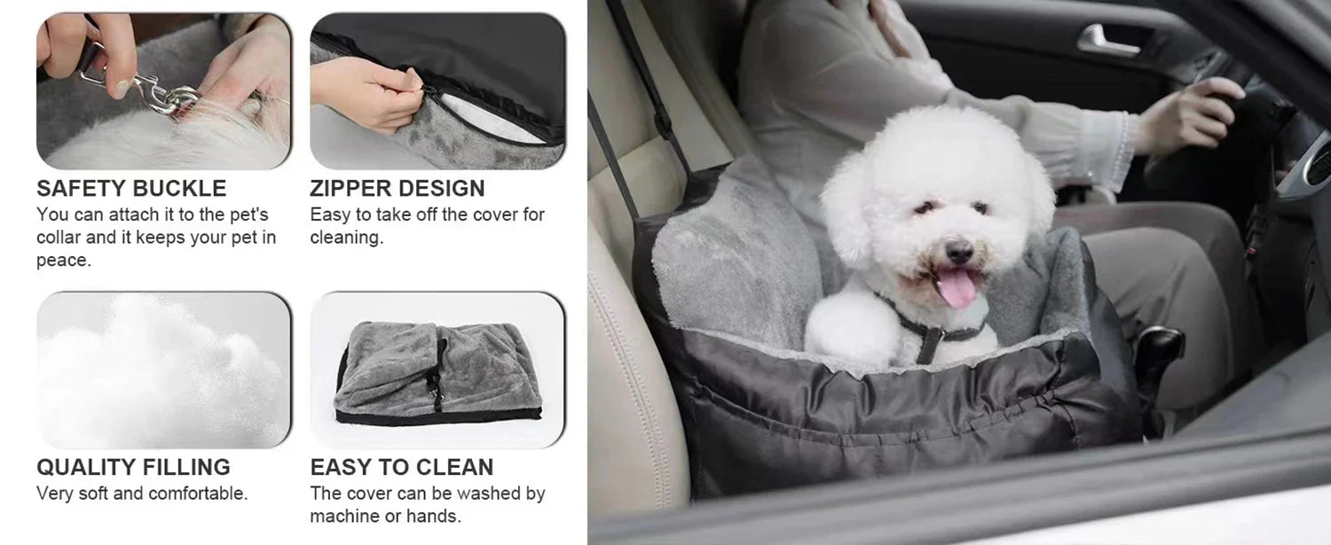 Deluxe Dog Car Seat for Medium to Large Dogs - Washable and Detachable-My Little Pet