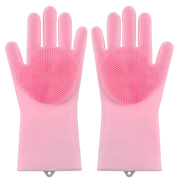 Silicone Pet Grooming Gloves for Cats and Dogs – Bathing, Hair Removal, and Cleaning Glove - My Little Pet