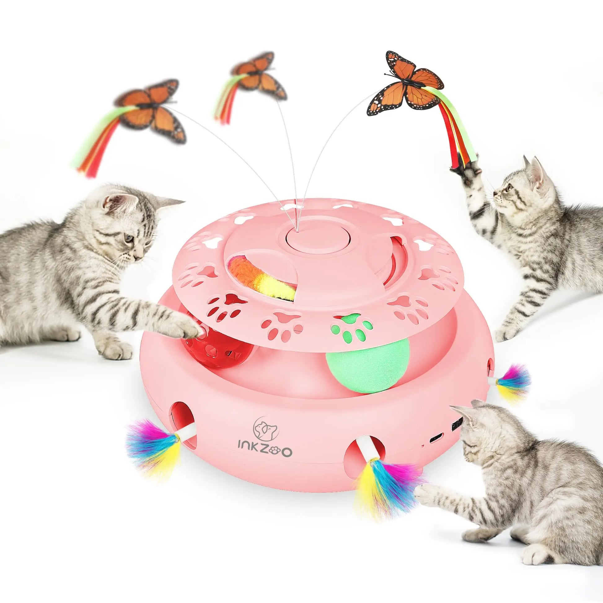 Interactive Cat Toy with Smart Feather, Automatic Standby, and Type-C Charging - Ideal for Indoor Cats-My Little Pet